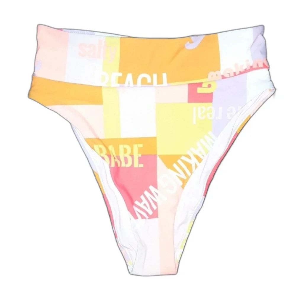 Aerie Medium High-Waisted graphics Bikini